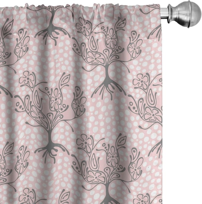 ABAKUHAUS Raamdecor – 2x75x225 cm – Mikrofaser, Halfdonker