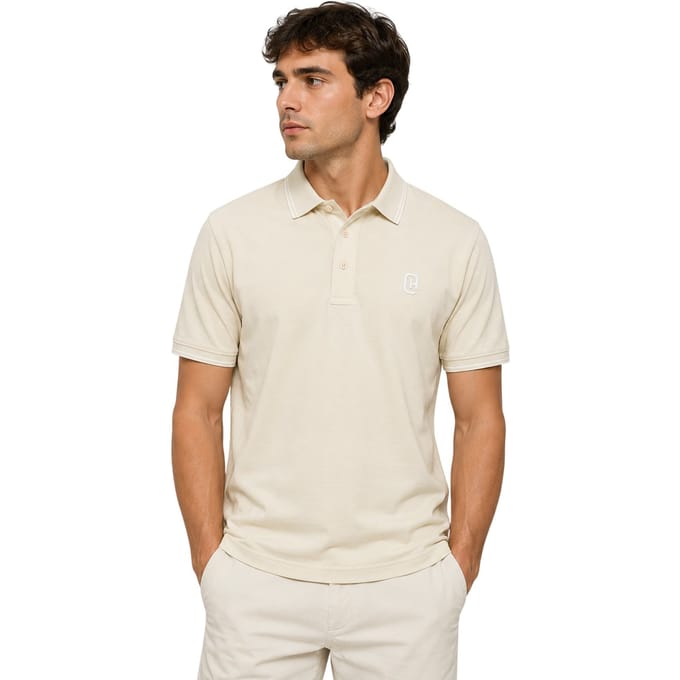 Crosshatch Heren Preece Poloshirt (Lichte steen)