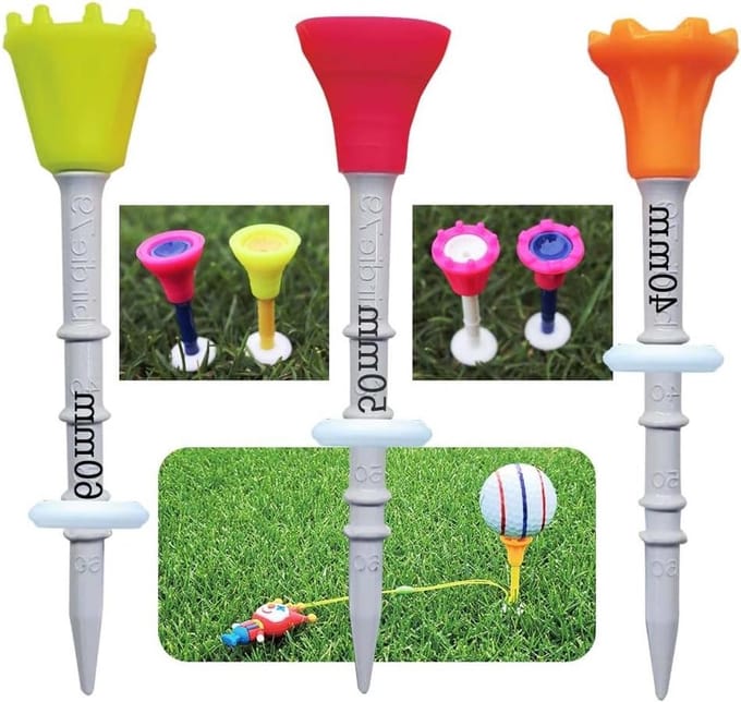 Golf Tees - Golf Tee Hangers - Consistent Tee Off - Verstelbare Hoogte - 3-1/4 inch - Gemengde Kleuren