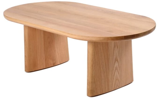 Salontafel Lazlo ovaal eiken 110x55x38 cm - Naturel
