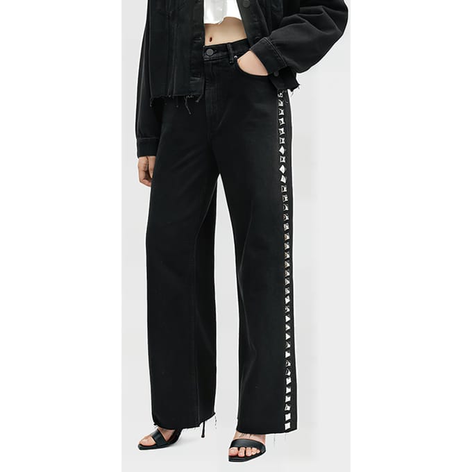 AllSaints Blake Stud Jean Black Taglia: W26 | Pantaloni Outlet | Donna | Nero