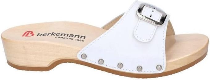 Berkemann -Dames -  wit - slippers & muiltjes - maat 36.5