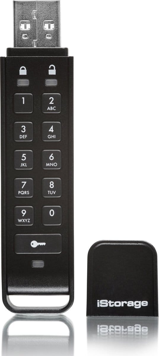 iStorage datAshur Personal 2 - USB-stick - 8 GB - Cijfercode - Zwart