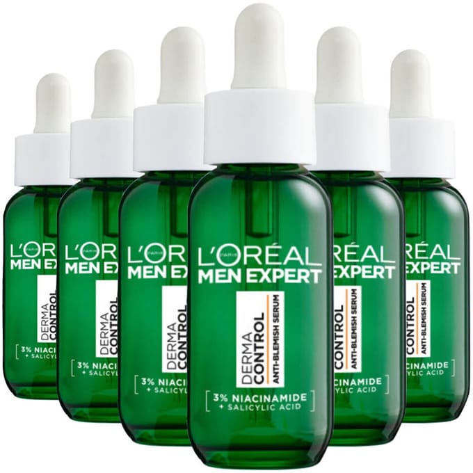 L'Oréal Men Expert Derma Control Serum - 6 x 30 ml - Voordeelverpakking