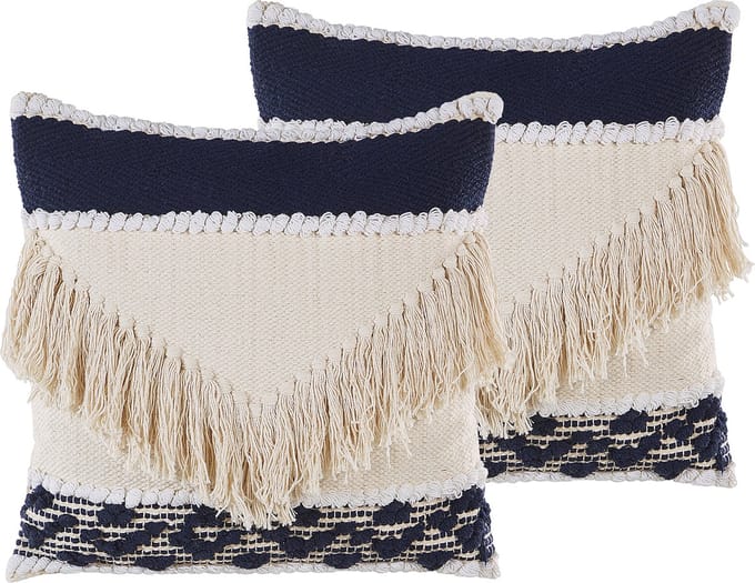 SOFCA - Sierkussen set van 2 - Crème - 45 x 45 cm - Katoen