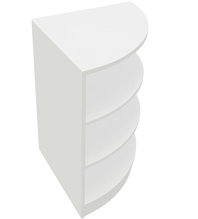 Lm60 hoekbalie - wit - 60x60x90 cm - 3 schappen