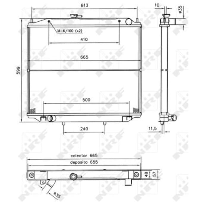 Radiator, motorkoeling NRF 52238