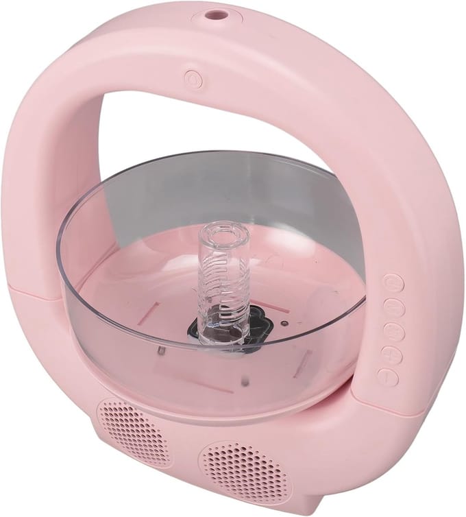Desktop Luchtbevochtiger - Aromatherapie Diffuser - Ruimte Verfrissen - Aquarium Ontwerp - 700 ml - Roze
