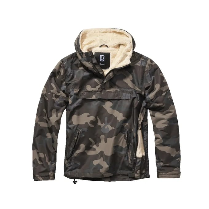 Brandit - Windbreaker Sherpa Pullover Jas - 3XL - Zwart