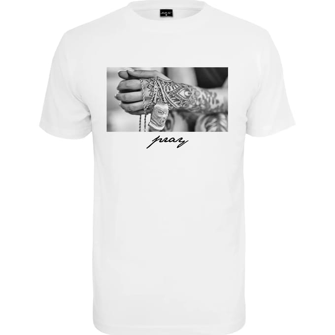 Mister Tee - Pray 2.0 Heren T-shirt - M - Wit
