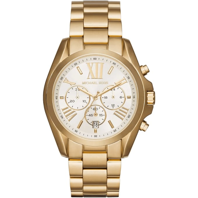 Michael Kors Bradshaw MK6266 Gouden RVS Chronograaf Horloge 43mm