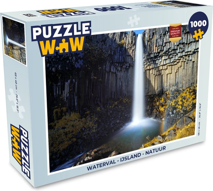 Puzzel Waterval - IJsland - Natuur - Legpuzzel - Puzzel 1000 stukjes volwassenen