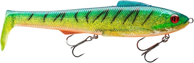 Vis Aas - Rubber Vis - Roofvis Vissen - Hollow Body Constructie - 25cm - Firetiger