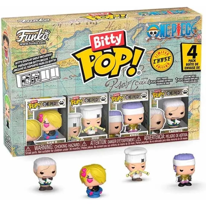 One Piece Sanji (Bitty Pop!) vinylfiguurtjes (Set van 4) Unisex Funko Pop! - Neutraal - Standard