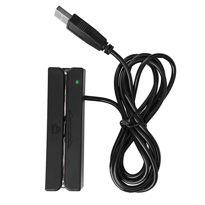 USB MSR90 3 Sporen Hi‑Co Magnetische Strip Creditcard Veeglezer black