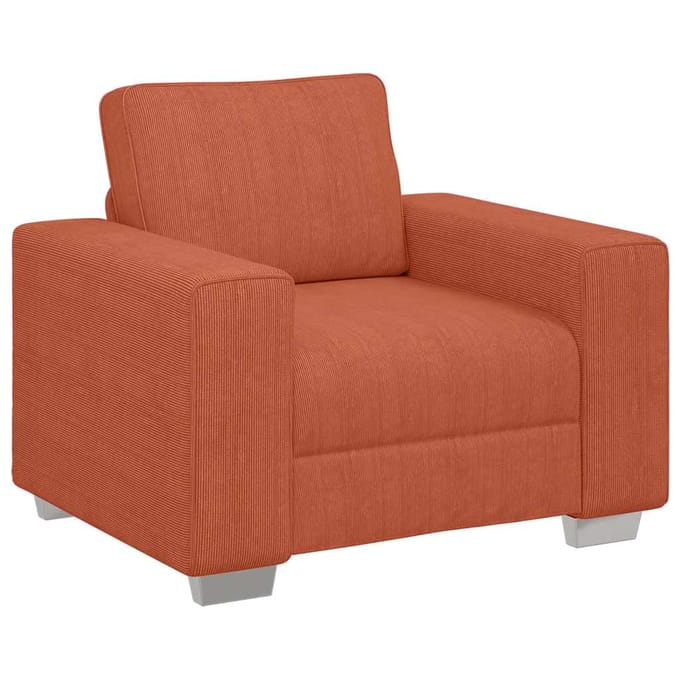 vidaXL - Sofastoel - Rood - Oranje - 100x77x82 - cm - Corduroy - Stof