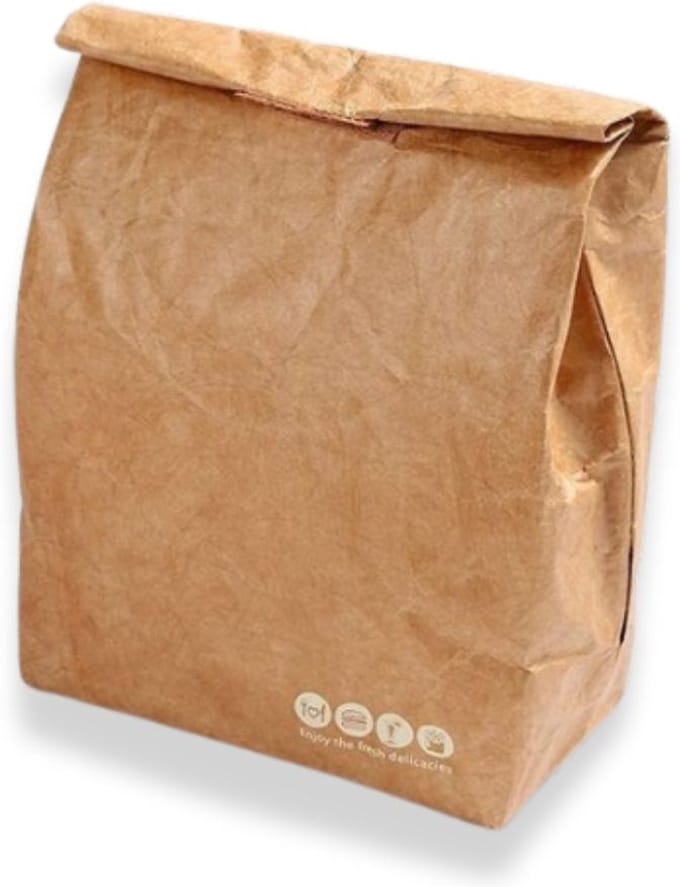 Winkrs Herbruikbare lunchbag - duurzame lunch 'trommel' van papier, koeltas