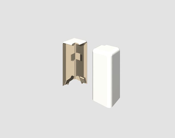 EGGER buitenhoekelement voor 6 cm plinten KUBUS Universeel wit