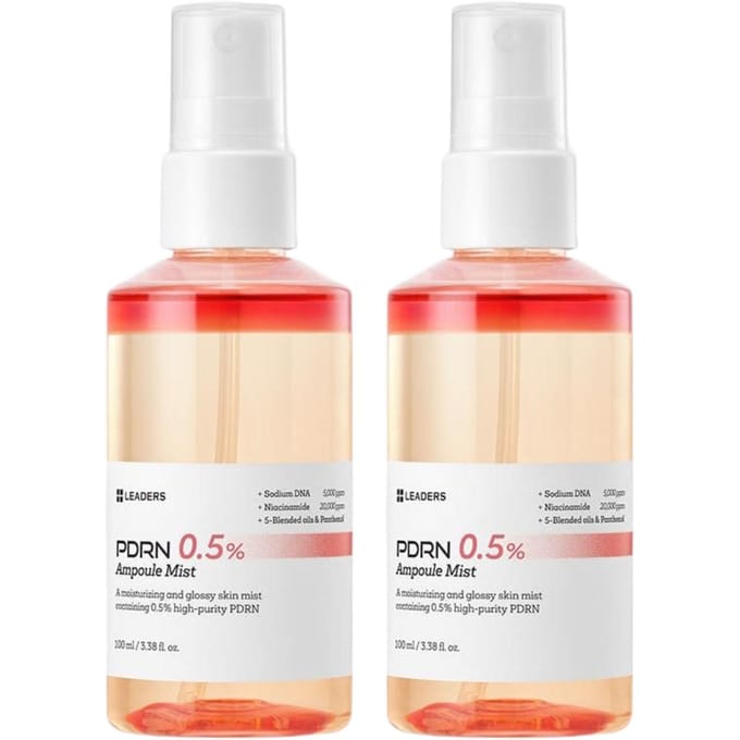LEADERS PDRN 0,5% Fijne Ampul Mist Duo Set Hydraterend Stralend 100ml x 2