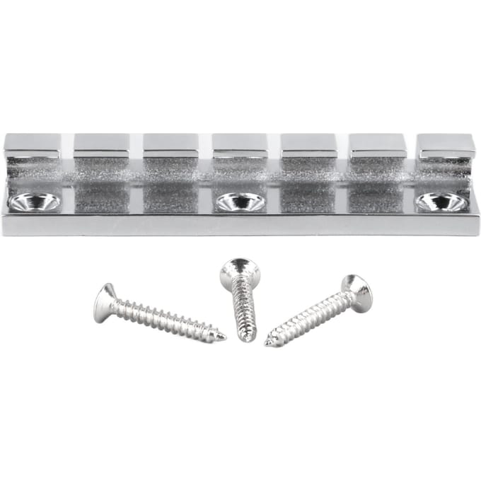 Selle 6 cordes avec vis Pont en alliage de zinc Remplacement Accessoires de guitare électrique Couleur chrome white