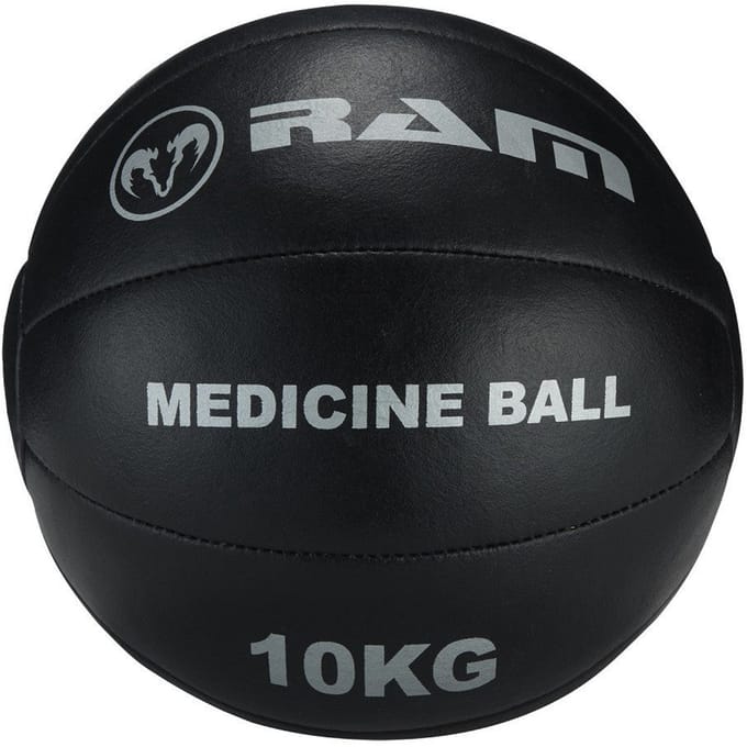Medicine Ball - Zwart Leder - 10 KG