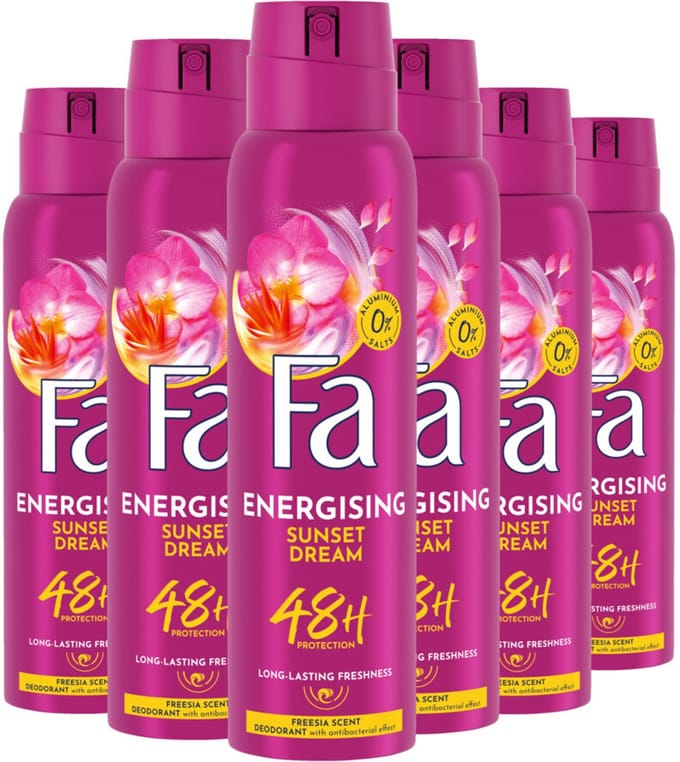 Fa Sunset Dream Deodorant Spray 6x150ml - Voordeelverpakking