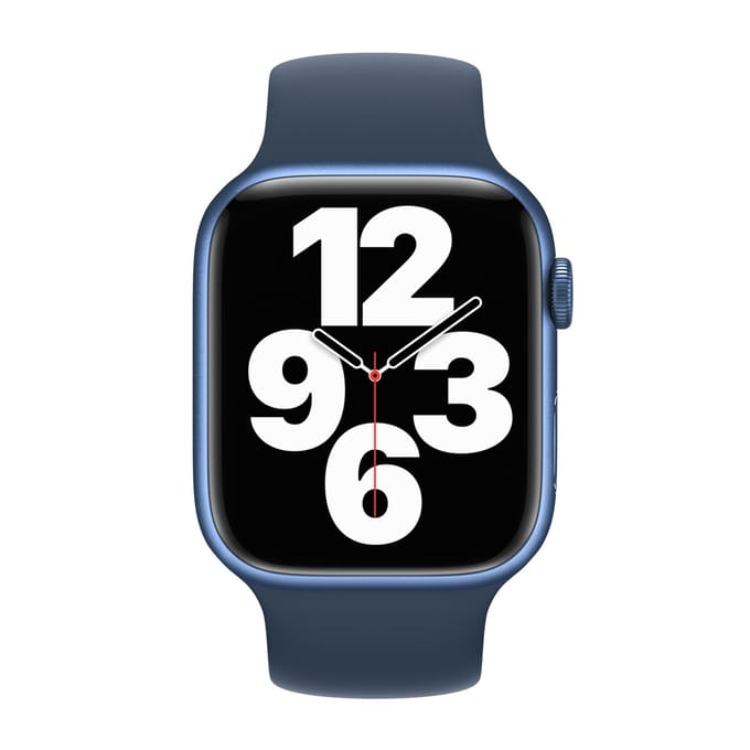 Apple Siliconen solobandje voor de Apple Watch | 38/40/41/42 mm - Maat 4 - Abyss Blue
