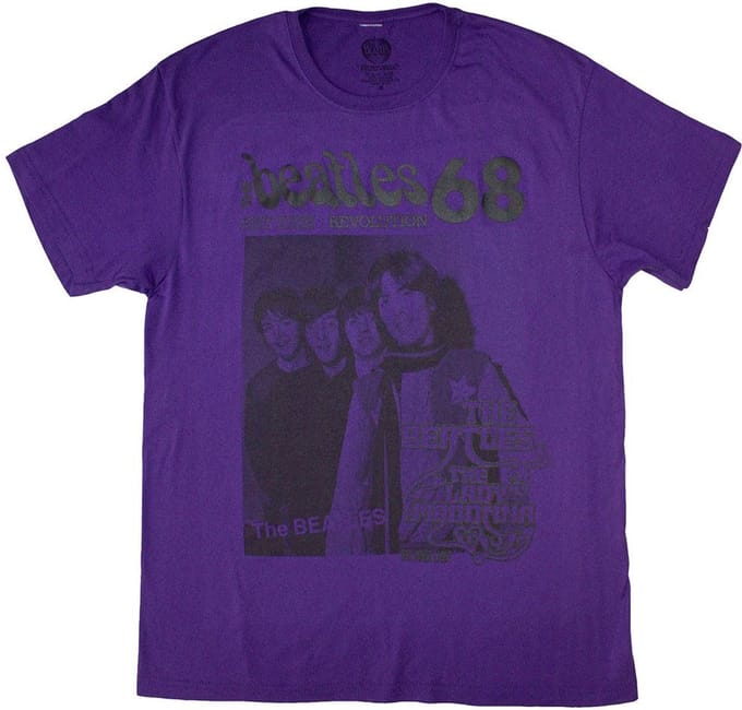 The Beatles - 1968 Heren T-shirt - S - Paars