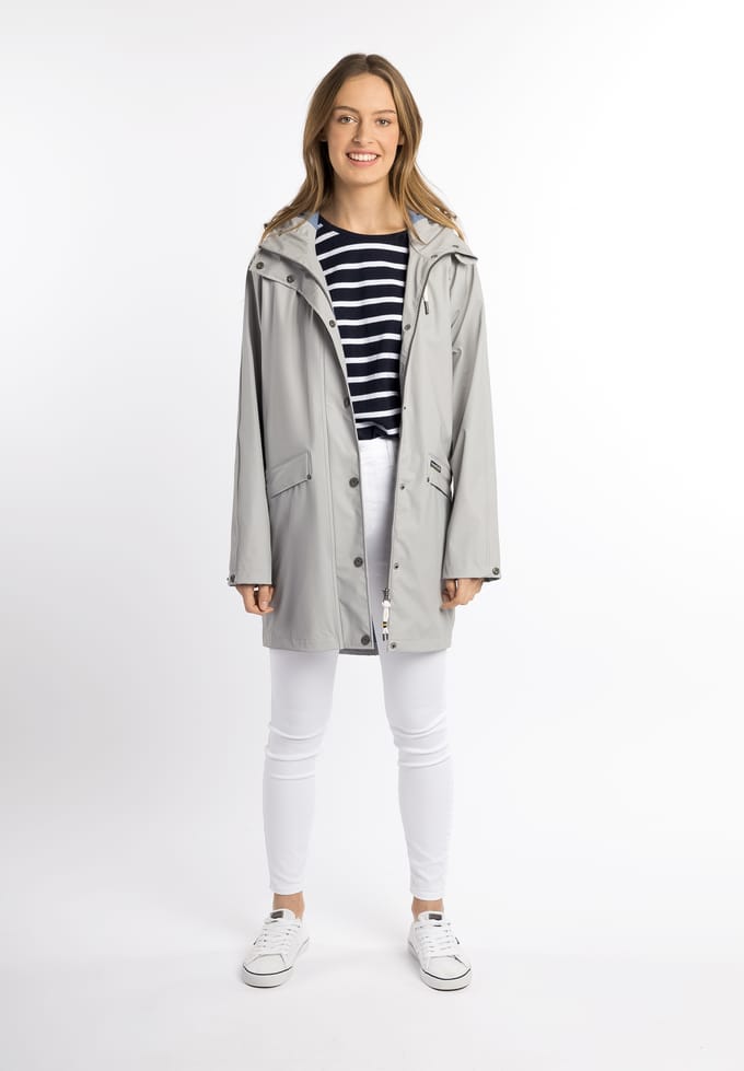 Schmuddelwedda Oversized mackintosh incus Dames lichtgrijs