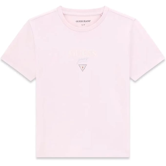 T-shirt met geborduurd logo voor dames Guess
