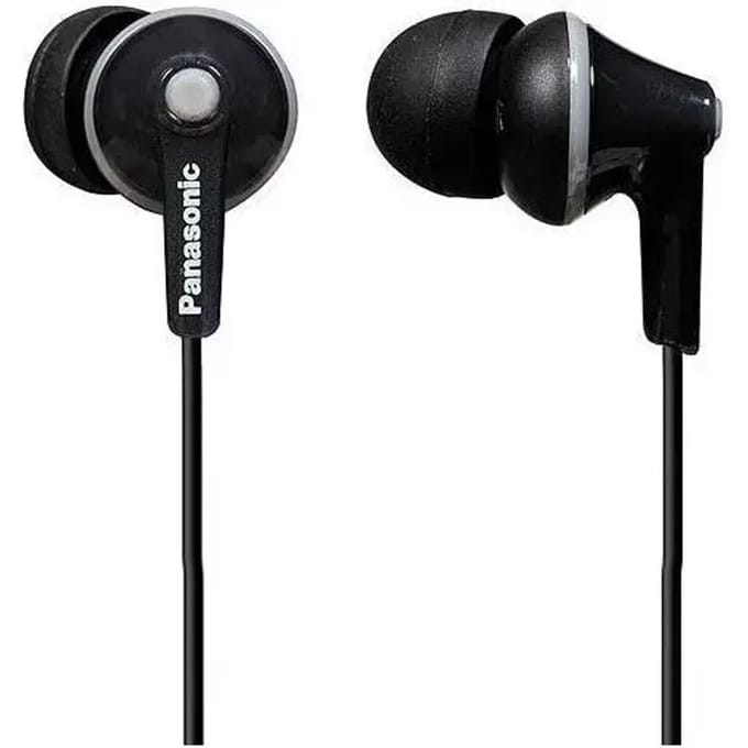 Panasonic RP-HJE125E Mobiele telefoon In Ear oordopjes Kabel Stereo Zwart