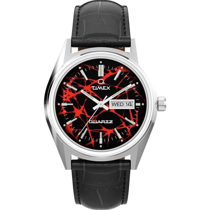 Timex Reissue TW2Y55700 Horloge - Leer - Zwart - Ø 38 mm