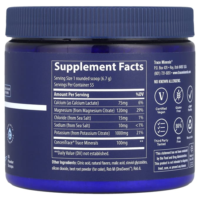 Keto Elektrolyt Poeder, Aardbei Citroenade, 369G (13oz)