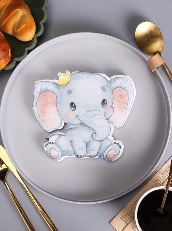 20 stuks servetten olifant