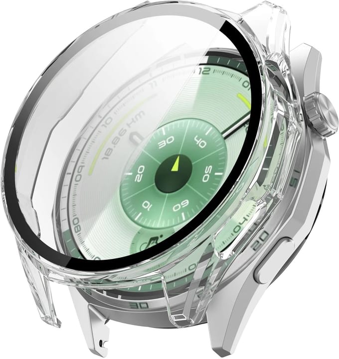 Strap-it PC Case met Glas (Transparant) – Geschikt voor Huawei Watch GT 6 (46mm)