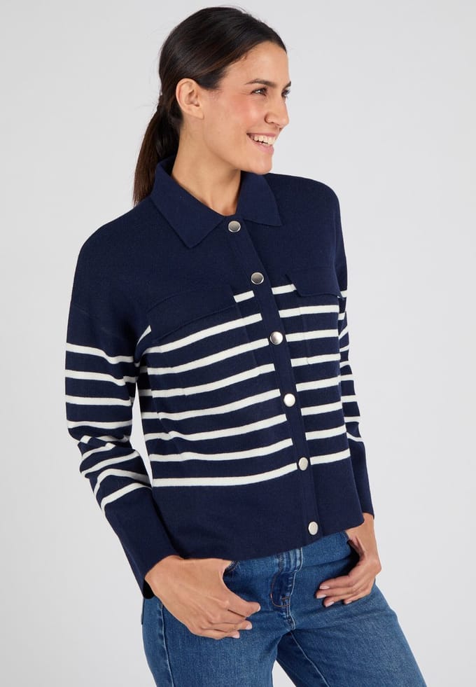 Damart - Vest met drukknopen Thermolactyl - Dames - Blauw - L