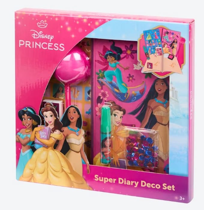 Disney Princess Super Dagboek hard Deco Set voor kinderen vanaf 3 jaar