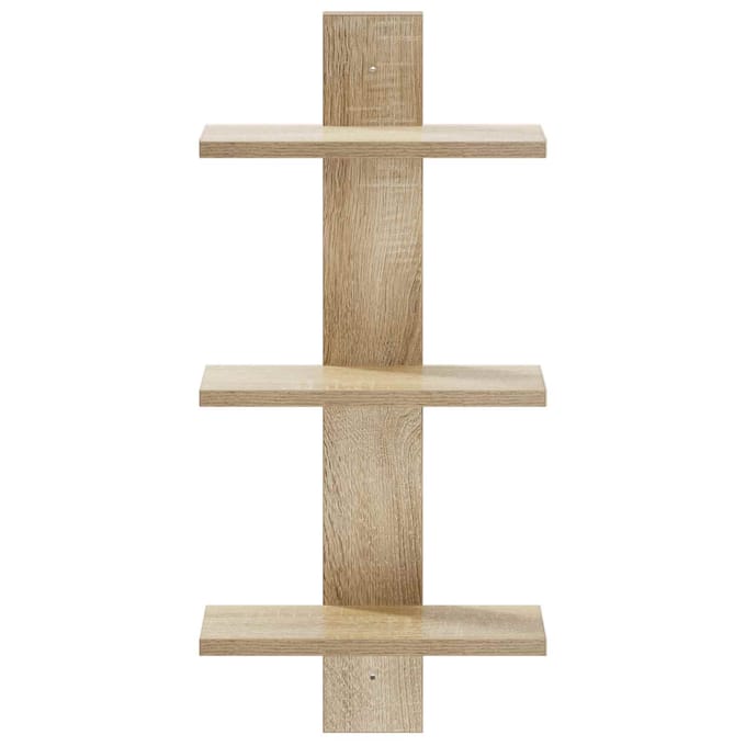 vidaXL - Wandplank - Sonoma - Eiken - 30 - x - 13.5 - x - 64.5 - cm - Bewerkt - hout