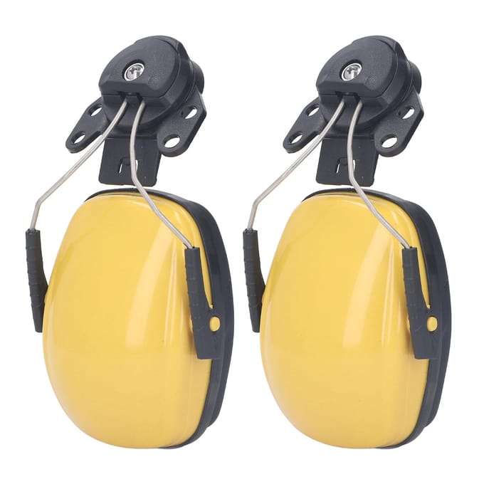 1 Paar Veiligheidshelm Oorkappen Geluidsreductie Helm Bouwhelm Gehoorbescherming Oorkap voor yellow