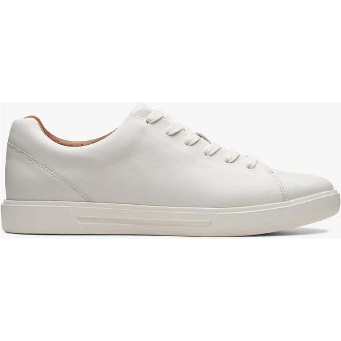 Un Costa Kant Wit Leren Sneakers