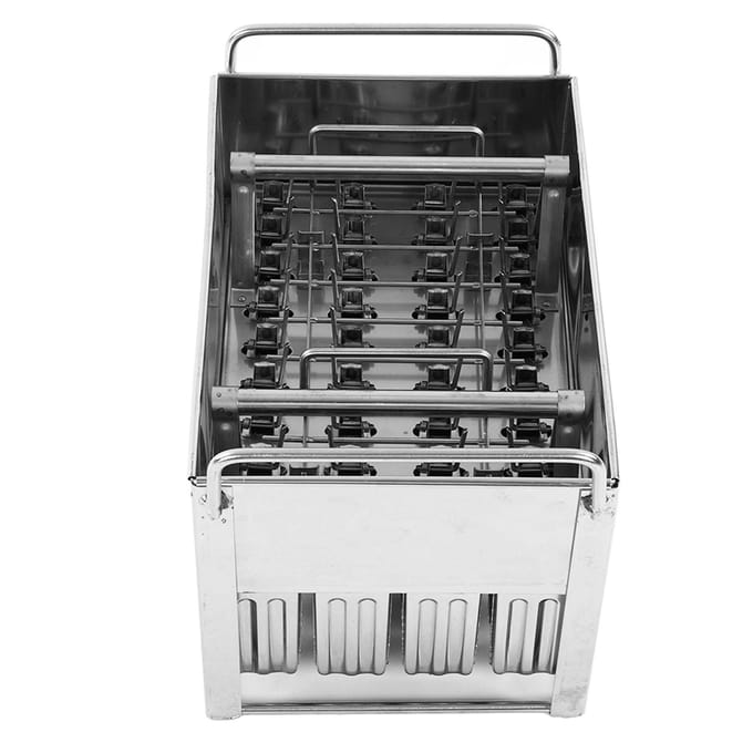 40 Stuks Roestvrij Staal Ijslolly Vormmachine Roestvrij Staal IJs Vorm voor het Maken van IJs L gray