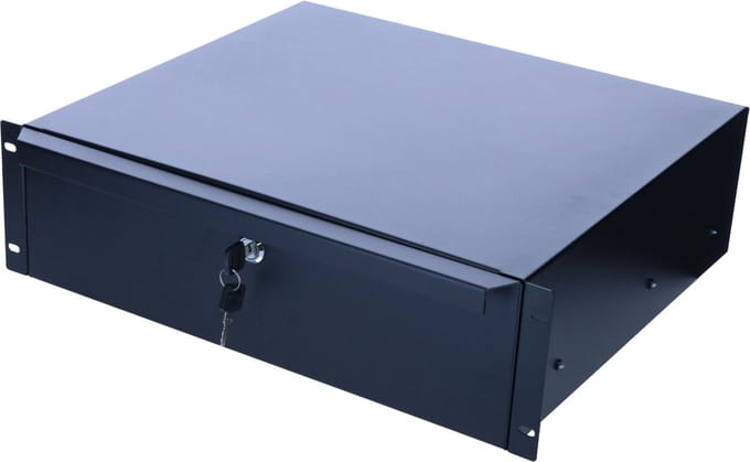 DSIT 19 inch afsluitbare lade van metaal - 3U - geschikt voor serverkast - patchkast en flightcase