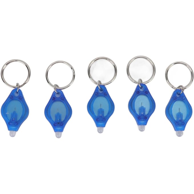 5 STUKS Mini LED Sleutelhanger Zaklamp Draagbare Sleutelhanger Zaklamp voor Sieraden Detectie Wit Licht blue