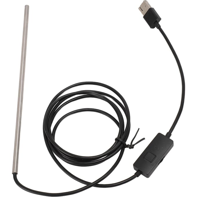 Endoscope industriel IP67 étanche 720P 3 en 1 USB Type C Micro USB Endoscope avec 6 LED pour black