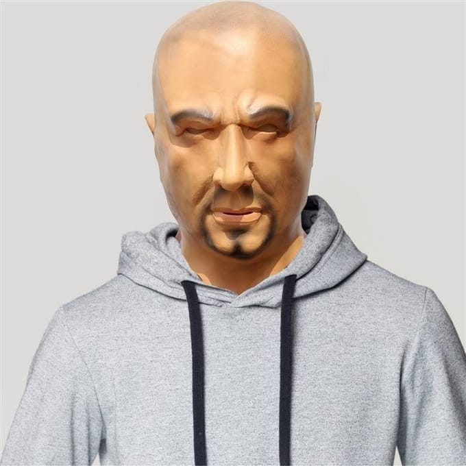 Kale Man Latex Masker One size fits all adults beige