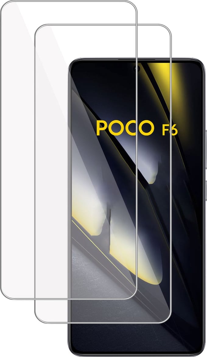 2x Screenprotector geschikt voor POCO F6 Screenprotector – Gehard Glas - Proteqt+