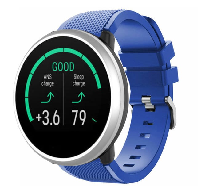 Polar Unite twill siliconen band (blauw)