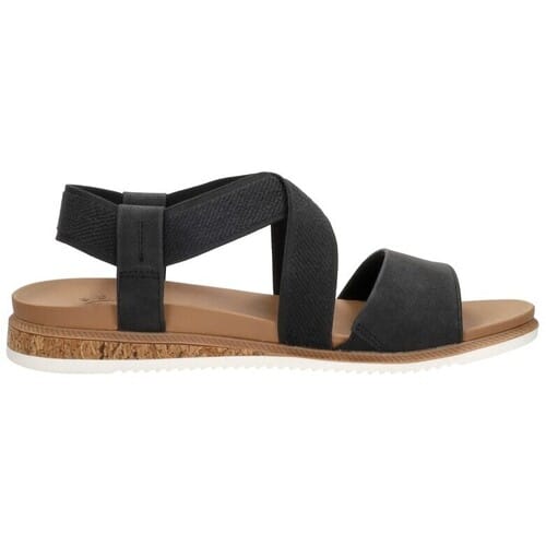 Skechers Bobs Desert Kiss Low Sandalen Plat - zwart - Maat 36