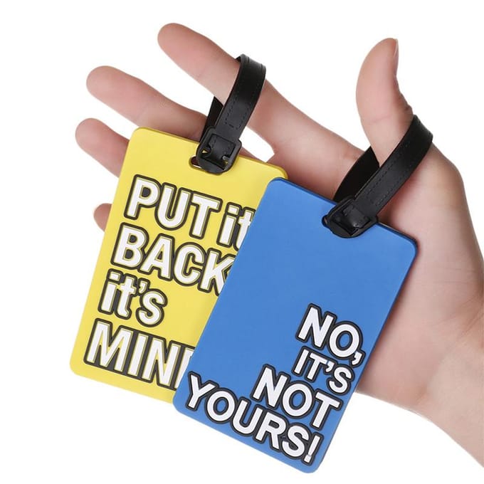 1 Stuk Tas Reizen Accessoires Creatief Brief Bagage Engelse Labels Koffer Siliconen Draagbaar Reisetiket yellow