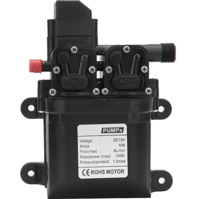 Pompe à eau à diaphragme auto-amorçante haute pression 12V CC 120W avec pressostat automatique